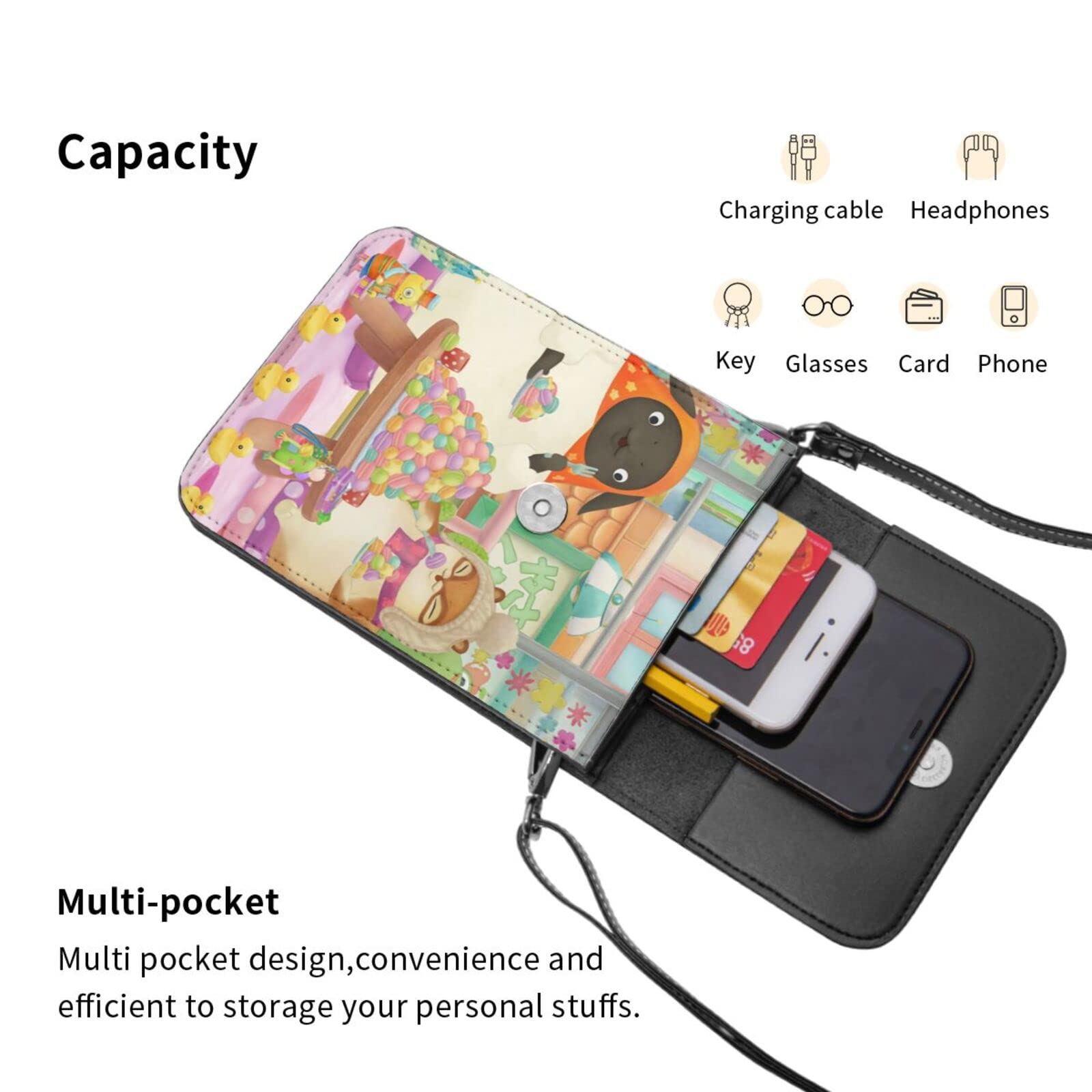 Amazon.co.jp: Yanyan Machiko 5 Smartphone Wallet Pouch, Pu Leather 