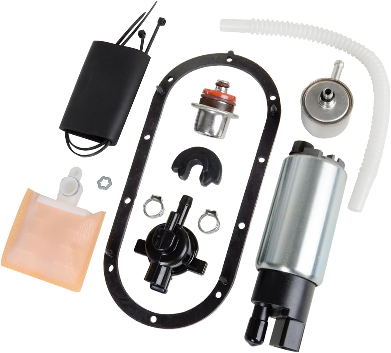 Fuel Pump Assembly With Regulator Housing and Seal and Fuel Filter Compatible With 2002-2007 Harley Davidson Touring Road King Street Glide Electra Glide Road Glide