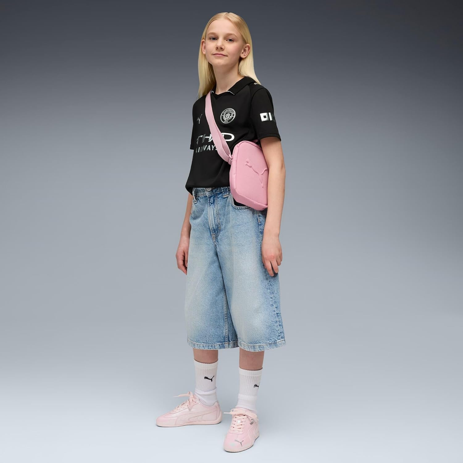 Manchester City FC Kids 2025/26 Away Soccer Jersey - Black - Image 4