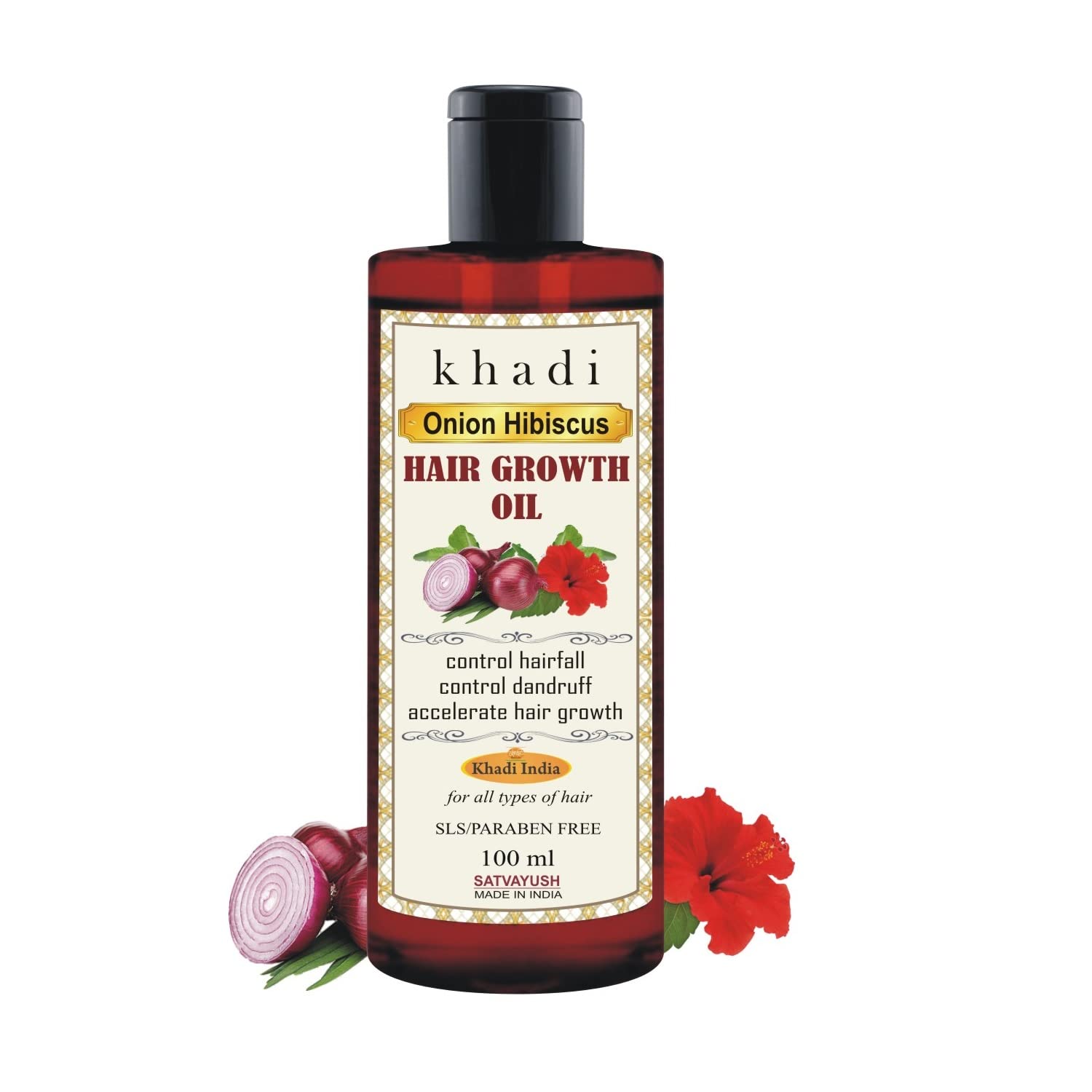 Khadi Onion Hibiscus Hair Oil | Hair Growth | Hairfall Control | Ayurvedic | Natural & Herbal | 4X More Effective | For All Hair Types (Male & Female) - 100 ml-picture-20