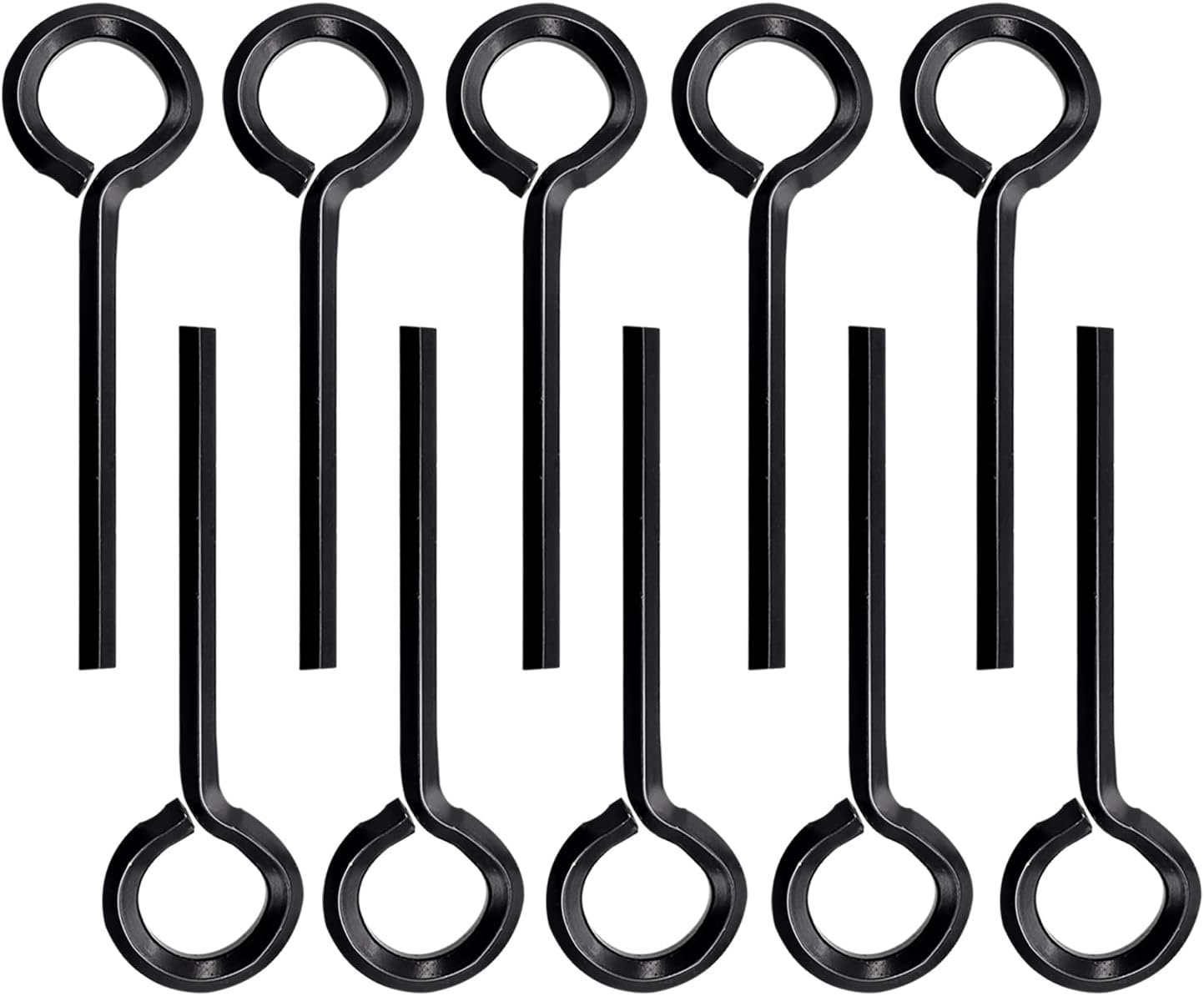 Aienxn 10-Pack 5/32" Black Hex Dogging Keys with Loop - Durable Metal Allen Wrenches for Panic Bars & Exit Devices