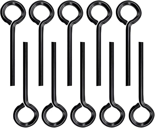 10 piezas Llave hexagonal estándar negra de 532 pulgadas con bucle completo, llave Allen de metal, llave de puerta para barra de empuje, dispositivo