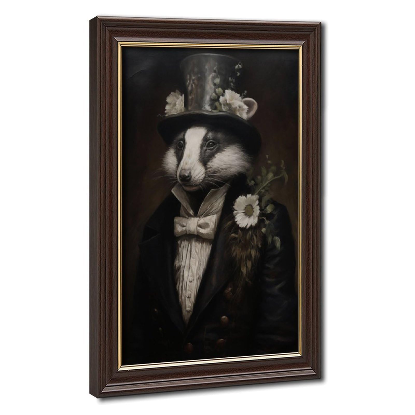 Pyberon Mokume Gane Frame-Style A Skunk In Clothes Canvas Poster For Dorm Room Decor Gift