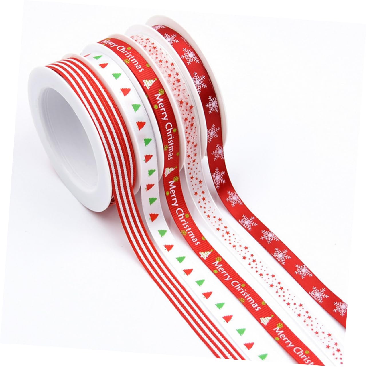 NUOBESTY 3-teiliges Set Geschenkverpackungsbänder Geschenkband Geschenkbänder Weihnachtsdekoration Bänder Für Partydekor Weihnachtsband Rotes Drahtband Bänder Für Diy Eberesche Drucken