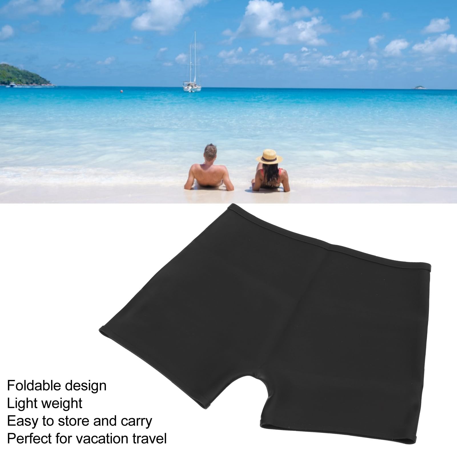 ZASCHMOY Short de Bain en Silicone pour Femme, Short de Bain étanche à 4 Coins pour Surf, Voile, été, Plage