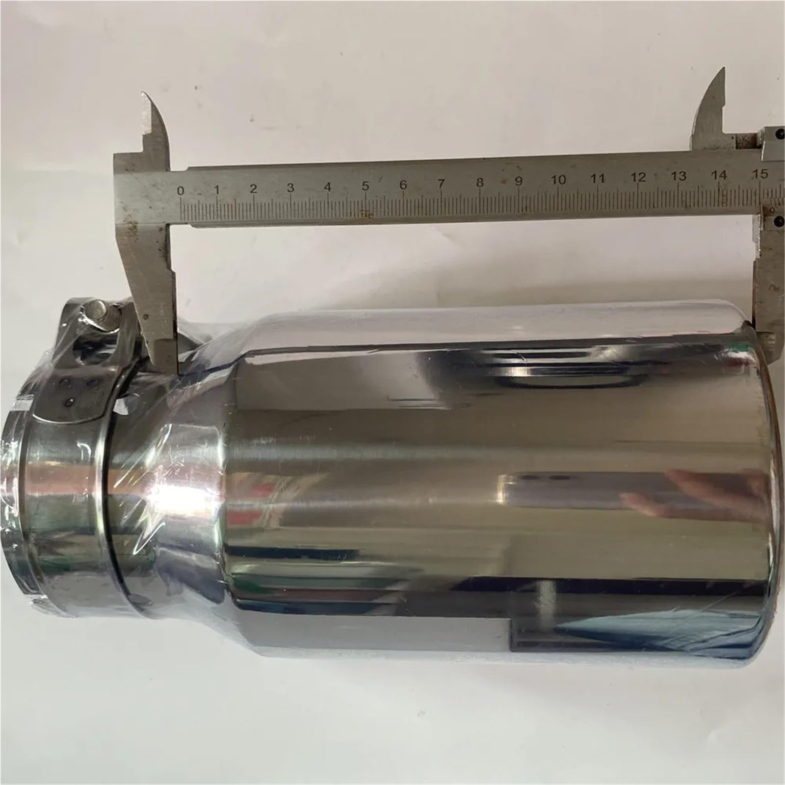 Terminale Tubo Coda IN 76 Out 101mm Terminale Di Scarico Universale Tubo Piatto Marmitta Dritta 3 Pollici Materiale: Acciaio