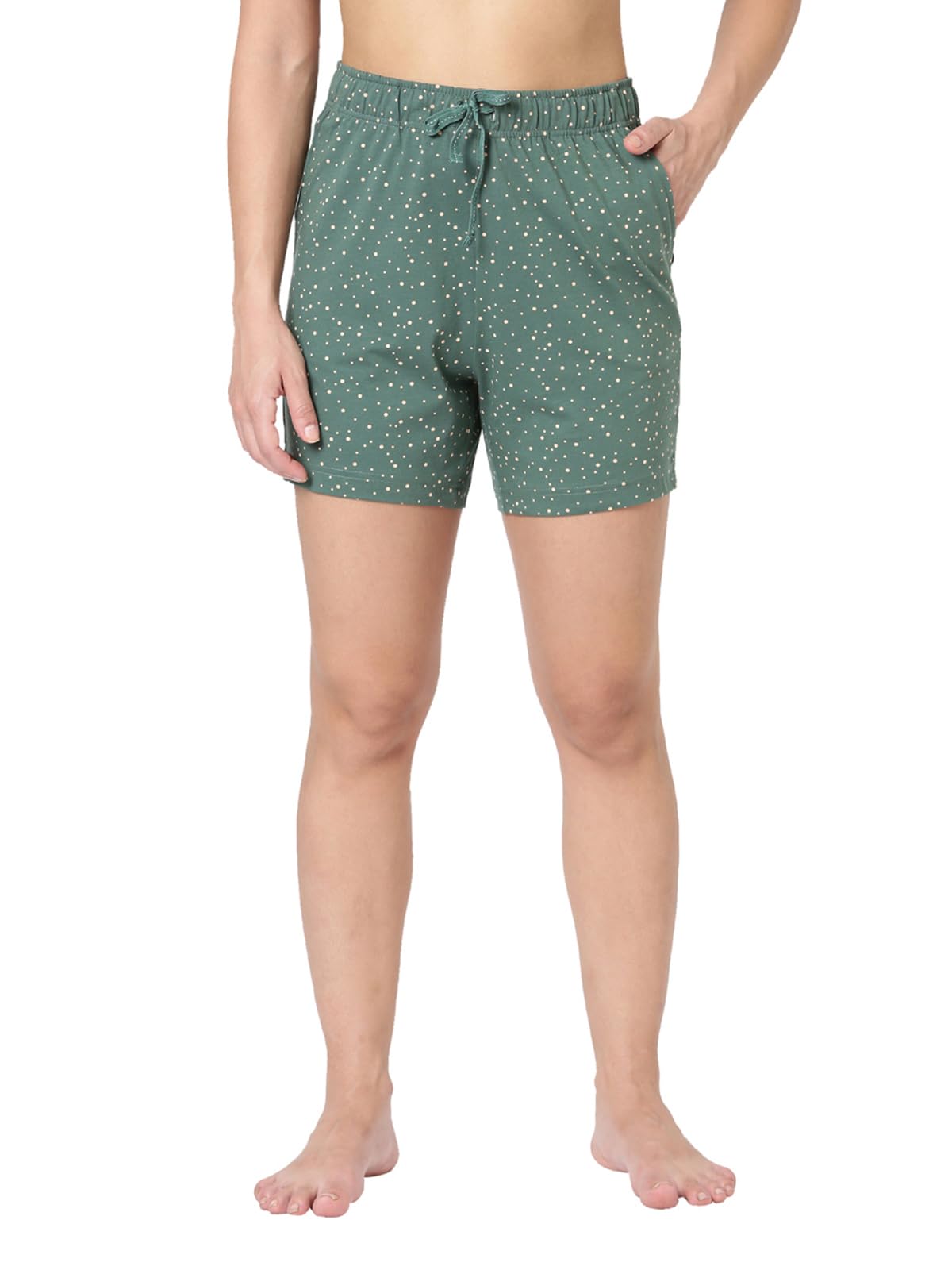 Flowy Shorts Women's Super Combed Cotton Relaxed Fit Printed Lounge Shorts with Side Pockets-image-36