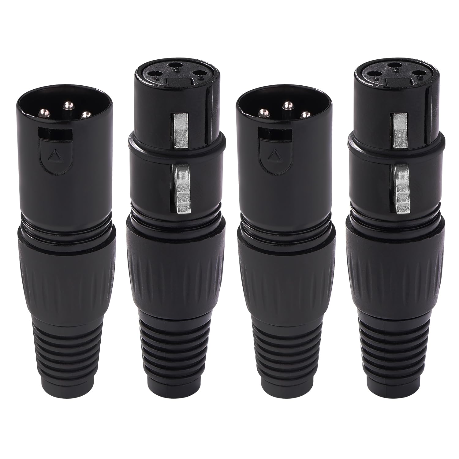 KUOQIY 2 works 3 Pin XLR Connector, XLR Cable Connector Male and Female, Mic Audio Socket
