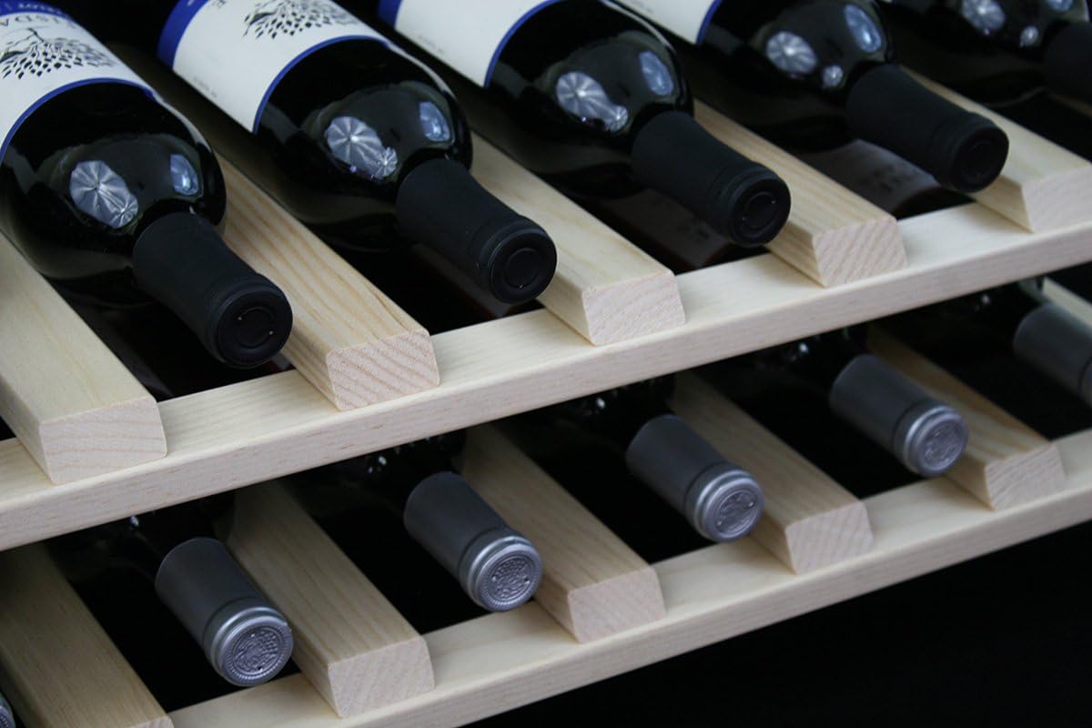 Creekside 48 Bottle Modular Wine Shelves (Pine) by Creekside - Exclusive 12-inch deep design, bottle necks don't stick out! Quality, high grade pine., 12", Pine
