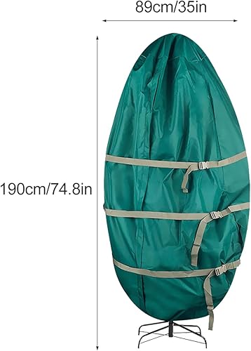 Miniatura 10 de JUOPZKENN Bolsa de almacenamiento vertical para árbol de Navidad, bolsa vertical de almacenamiento para árbol de Navidad, cubierta antipolvo para