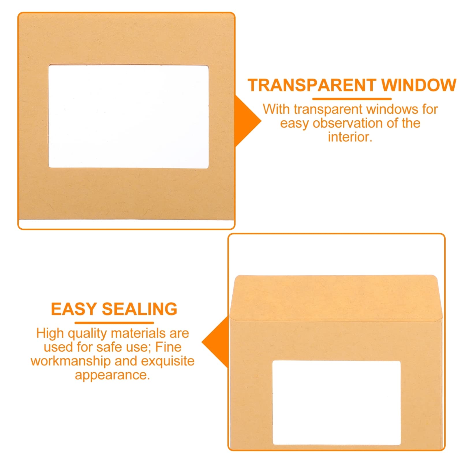 SEWACC 75 Stk Transparentes Kraftpapier Durchsichtige Umschläge Büroordner Umschläge Aus Kraftpapier Dokumentenordner Durchsichtige Umschlagtasche Aufbewahrungstasche Für Münzen Khaki