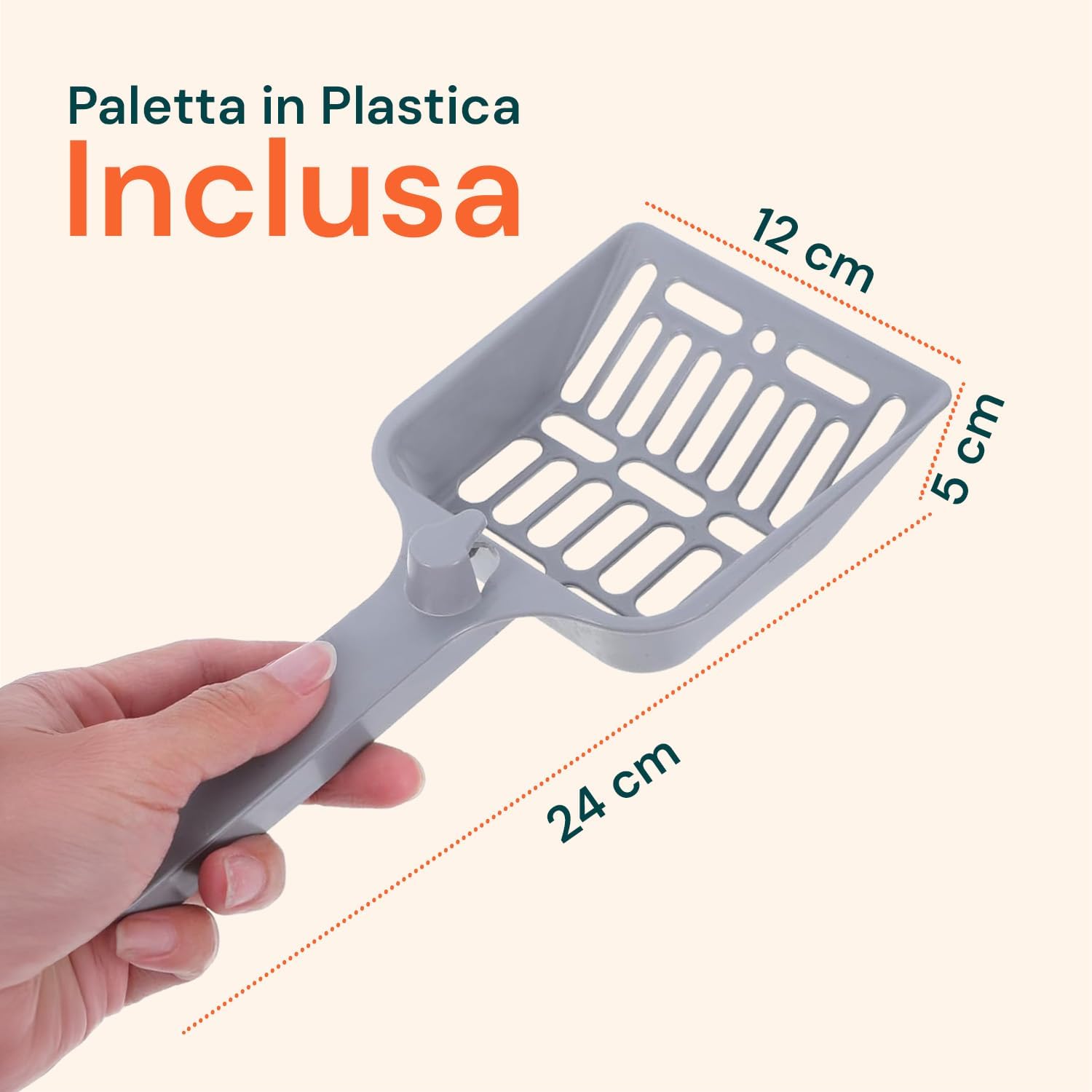 Wintem - Toilette per Gatto in Acciaio Inox con Coperchio Anti-Schizzo e Paletta Inclusa, Lettiera dal Design Igienico Facile da Pulire e Anti-Odore per Uso Quotidiano