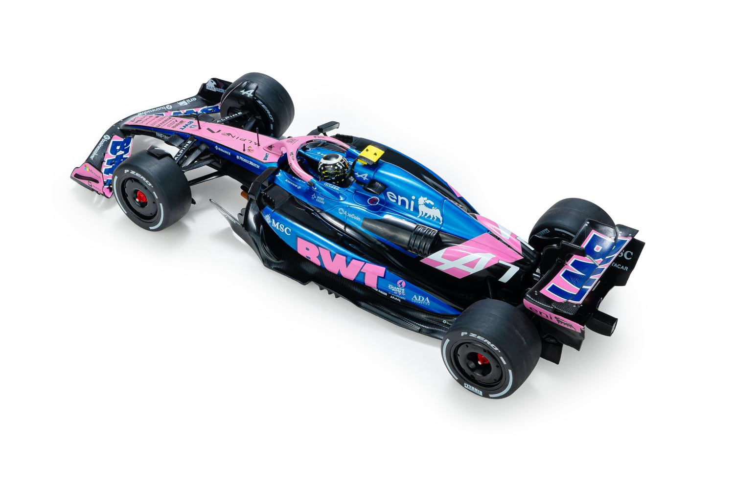 Solido Alpine A525#7 GP China 2025 1:18 - Die-Cast Fórmula 1 Modelo Coche Conductor J. Doohan Azul Coleccionista Caja Ventana con Base de Plástico