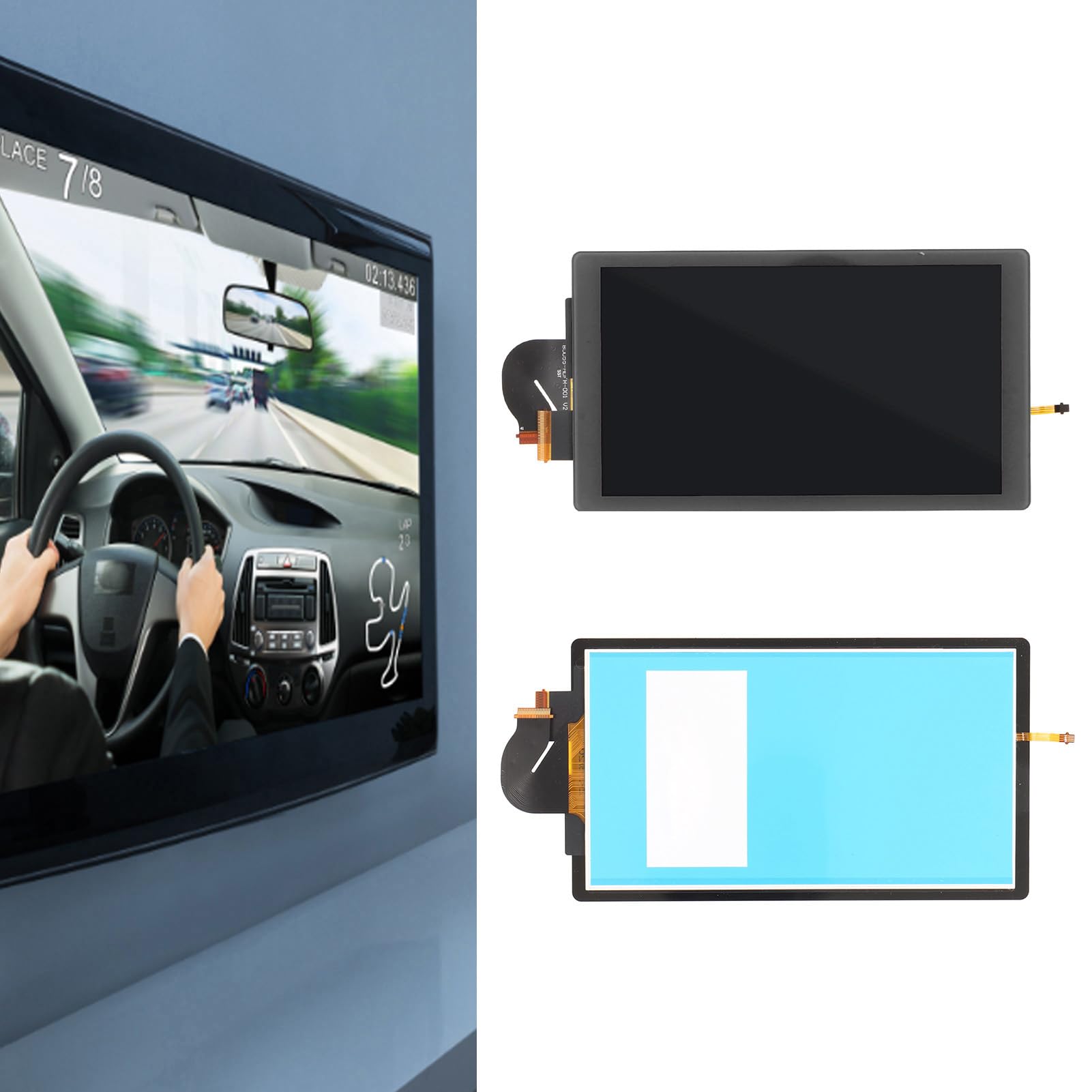 Ersatzdisplay Lite, LCD-Display mit Hintergrundbeleuchtung OEM und Touchscreen, repariert zerbrochene Bildschirme, hohe Farbsättigung, einfache Installation (Schwarz)