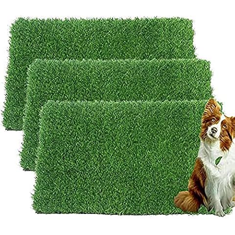Artificial Dog Grass Mat Puppy Pee Pad Turf Rug Pet Indoor Replacement Potty Training Patio Lawn Decoration 3 PCS Cover