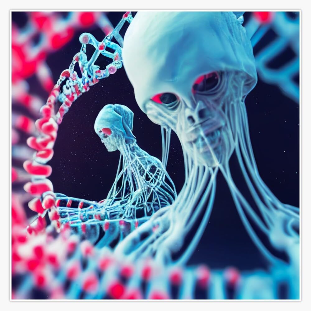 Dna Creators - Alien Vinyl Window Bumper Sticker Decal 5"