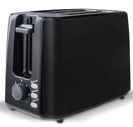P M H Corporation Electric Bread it 2 Slice Pop-up Toaster Useful for bread, bagels, English muffins, waffles and Other Variety (Black, 1pc) (1 Year Warranty)