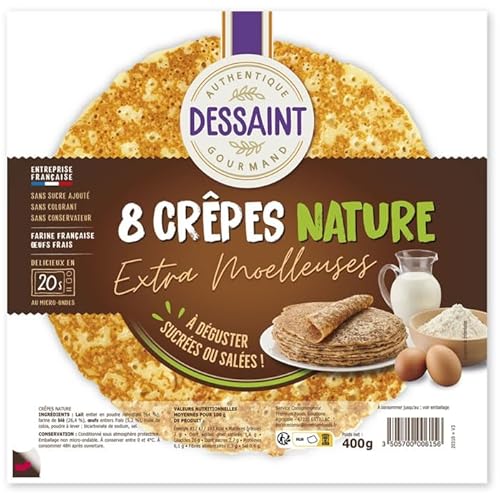 DESSAINT TRAITEUR Crêpes nature sans sucres ajoutés 400 g