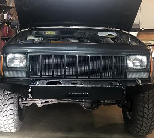 Ecotric Diy Front Bumper Bare Metal Kit Compatible With 1984-2001 Jeep Cherokee Xj Winch Mount Plate #TOP3