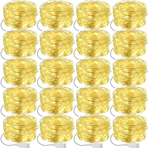 Guirlande lumineuse USB 10m etanche 100 LED blanc chaud interieur
