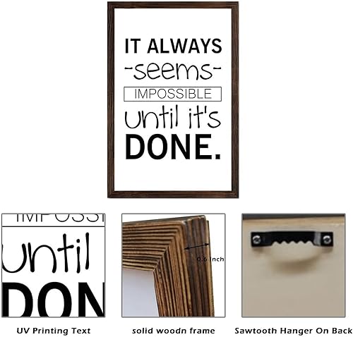 Miniatura 41 de In This Kitchen We Dance - Letrero de madera para decoración de pared, con citas religiosas, letrero de madera enmarcado, estilo rústico de granja