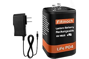 Rechargeable 6 Volt 4.5AH Lantern Battery with Charger