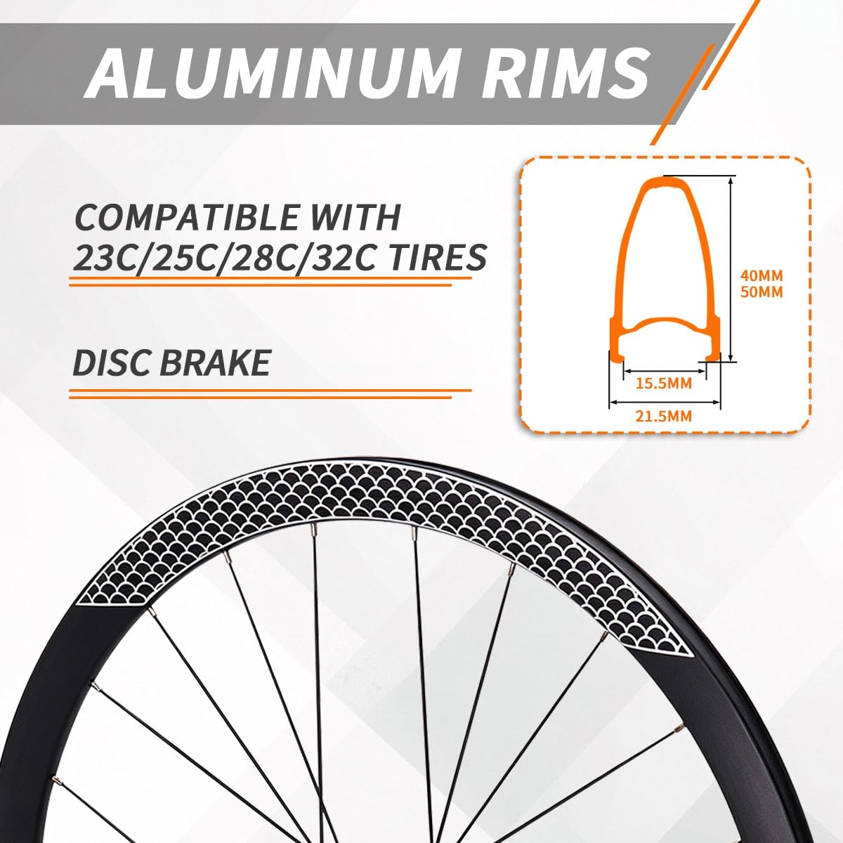 700C Centerlock Rennrad-Laufradsatz Felgen Aus Aluminiumlegierung Höhe 30/40/50mm Fahrradfelge Scheibenbremse Steckachse 12 * 100mm/12 * 142mm for 7-12-Gang-Kassetten