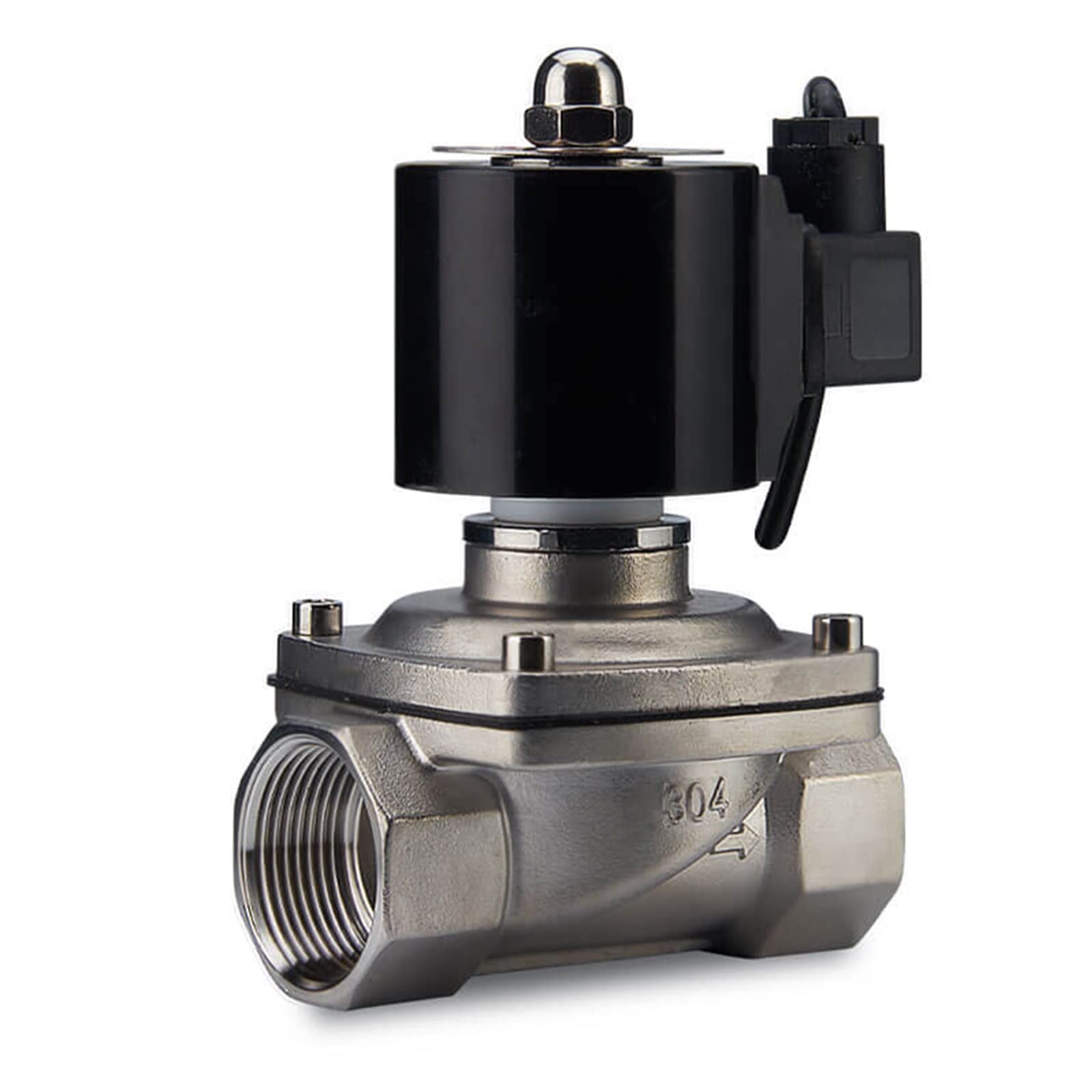 1/2 cudzysłowu; 1 cytat; 2 cytu; DN15-65 nurkowy ze stali nierdzewnej normalnie zamknięty zawór elektromagnetyczny wody powietrze AC220V DC12V Pz (NPT-24V, DN10)