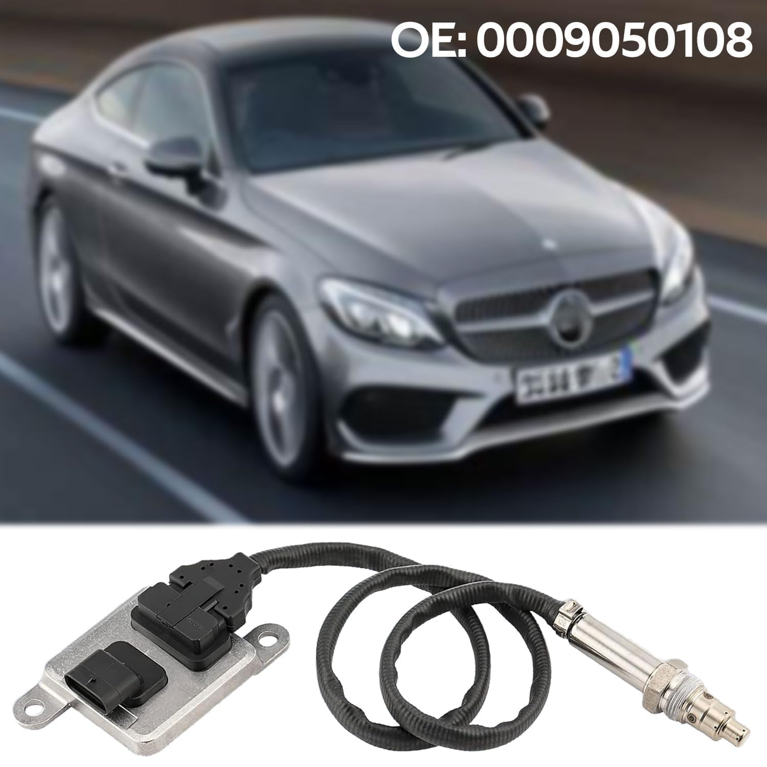 ANBOO DBW Stickoxidsensor (NOX Sensor) Kompatibel mit A0009059703 A0009050108 für Mercedes-Benz C-Klasse C205 S205 W205 CLS-Klasse C219 E-Klasse A207 C207 M-Klasse W164 W166 V251 W251 W221