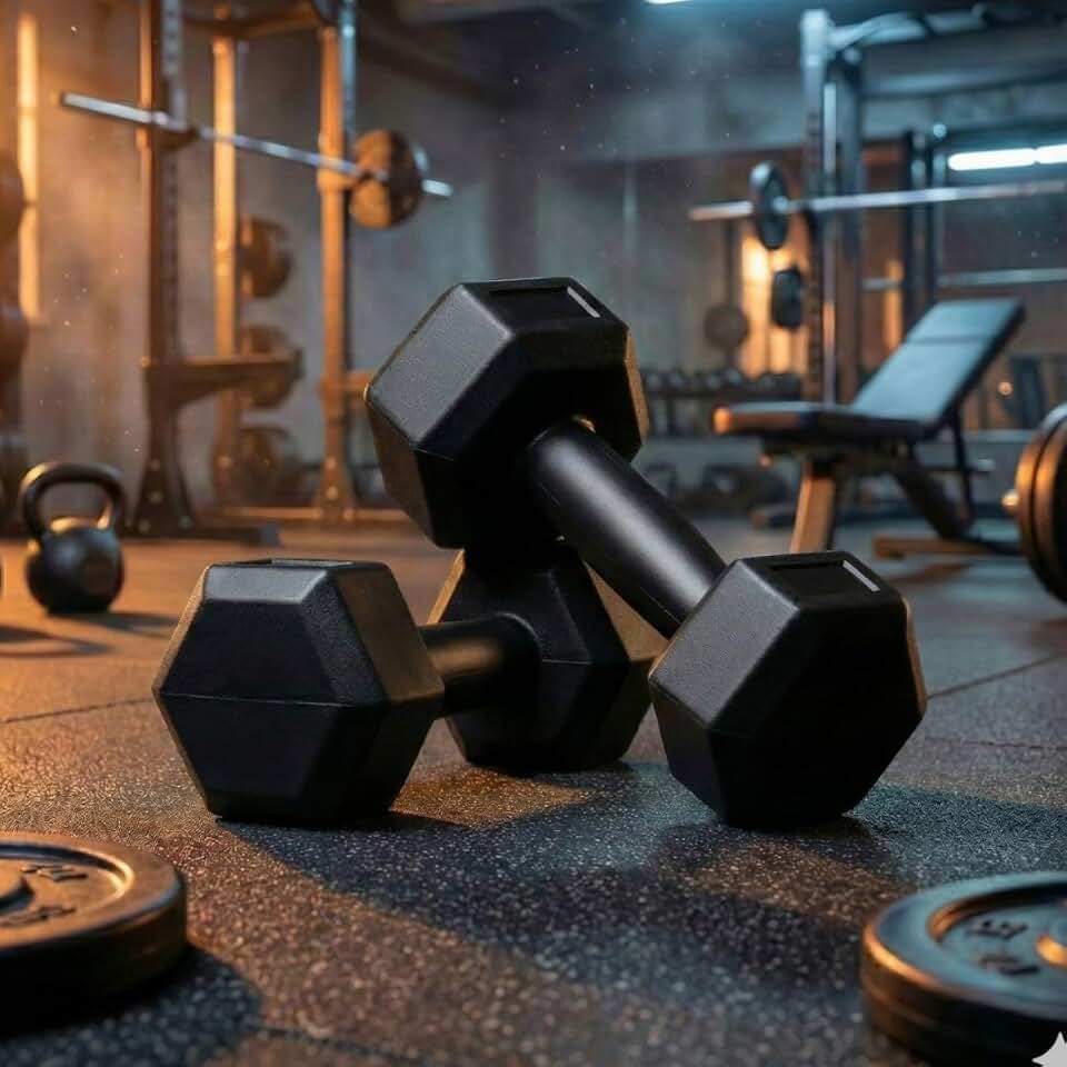 Kit Halteres de Academia 1kg Treino Par de Halteres Peso Musculação Exercício Halter Hexagonal