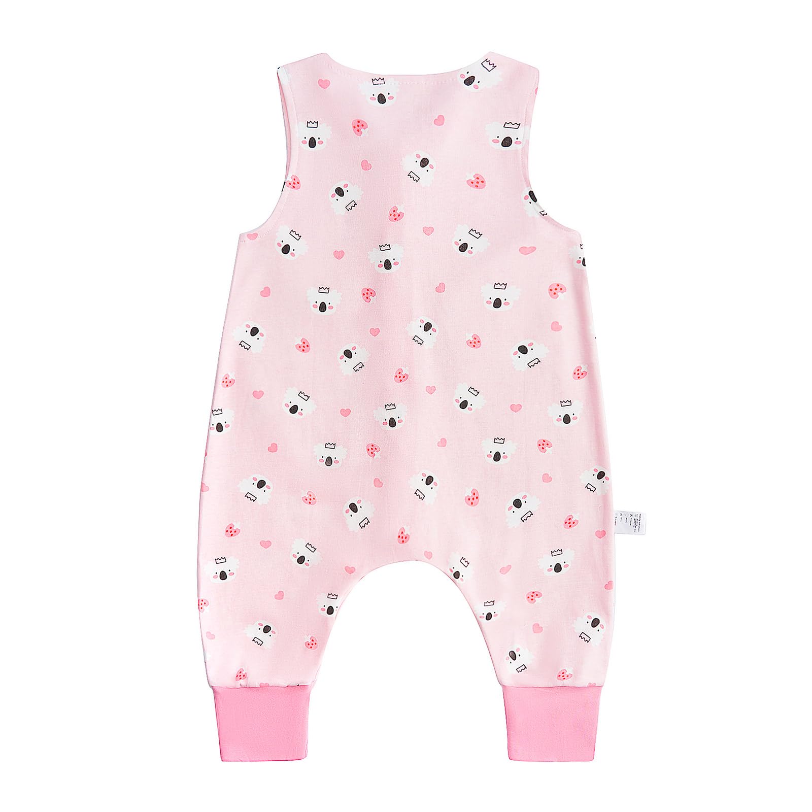 WYTbaby Sacco Nanna Con Piedini 0.5 Tog Estivo Sacco Nanna 100% Cotone Senza Maniche Sacco Nanna Per Bambine e Bambini