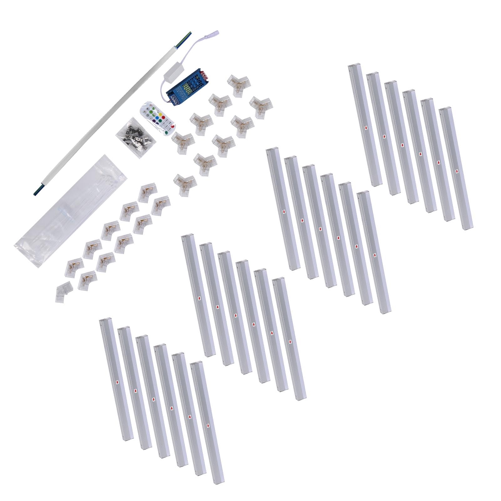 Aramox LED Deckenleuchte Garage, Alu PC Sechseck Licht Kit mit