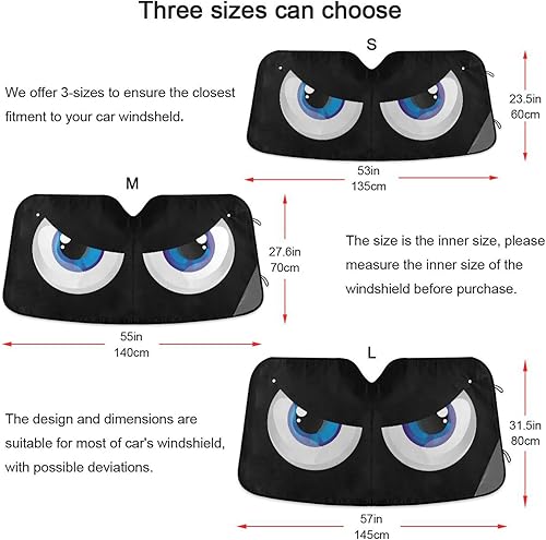 Vista 14 de Gredecor Parasol para parabrisas, diseño hippie y bohemio, hongos mágicos, parasol para automóvil, bloquea los rayos UV y protección contra