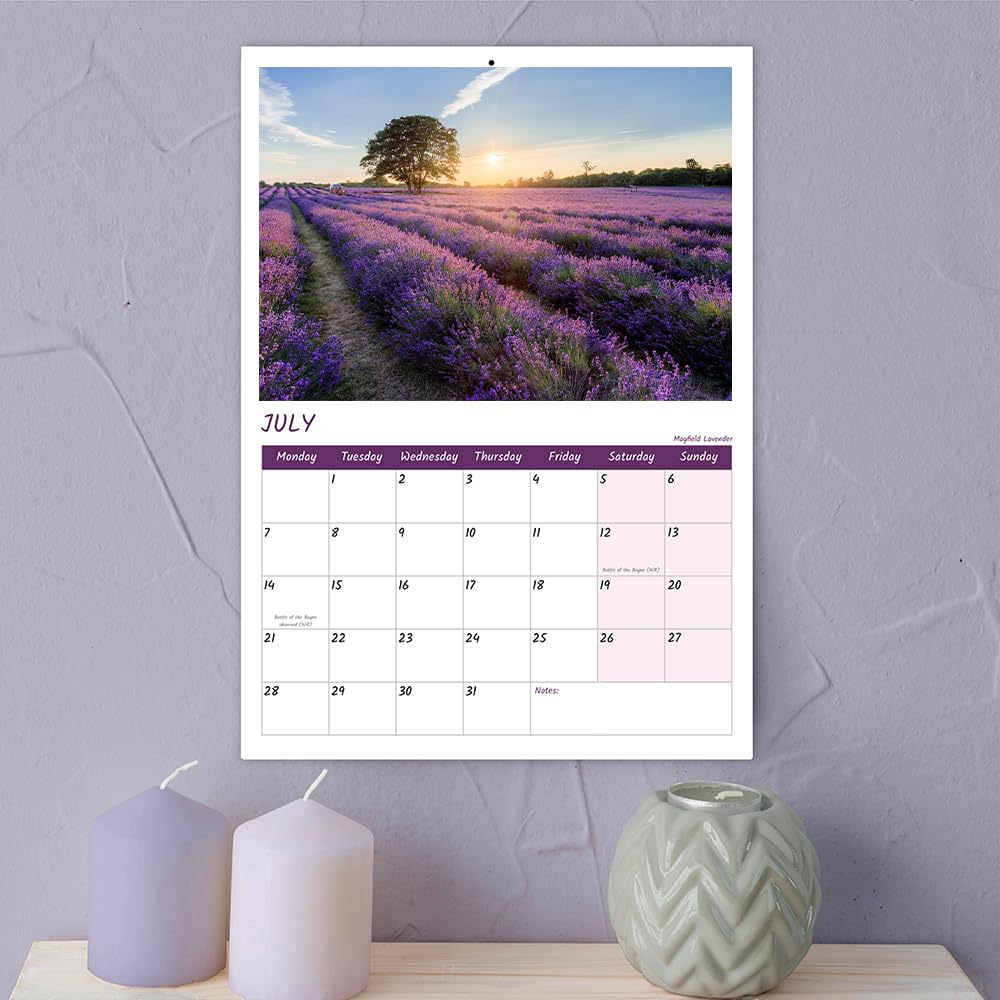 British Landscapes Calendar 2026 12 Month to View A4 Wall Calendar 2026 A3 When Open Landscape Calendar 2026 UK Papa Prints - Image 3