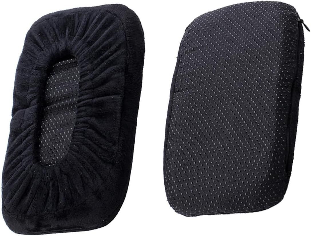 2pcs Memory Foam Chair Armrest Pad Cover Black for Office Chairs