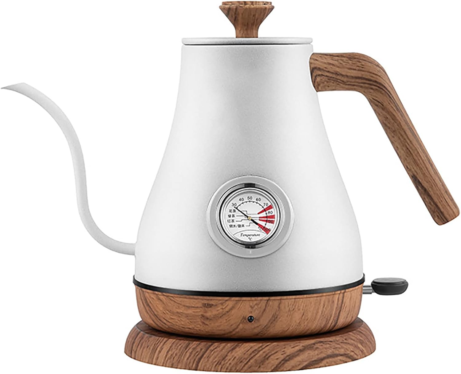 Fhtd 温度表示付き電気ケトルレトログースネックコーヒーポット細口ティーポットステンレススチールライナーケトル 新色追加 1 0リットル B