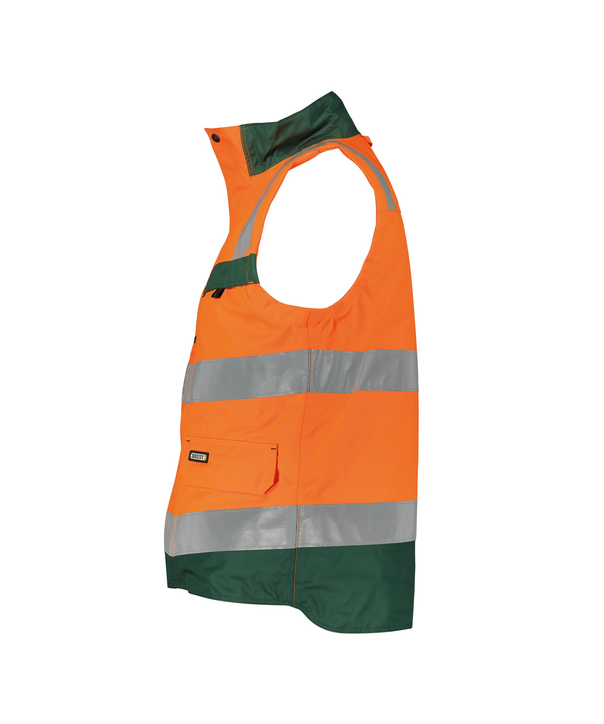 DASSY® Bilbao DASSY® Bilbao Warnschutz Weste - Größe XS - NEONROT/ZEMENTGRAU