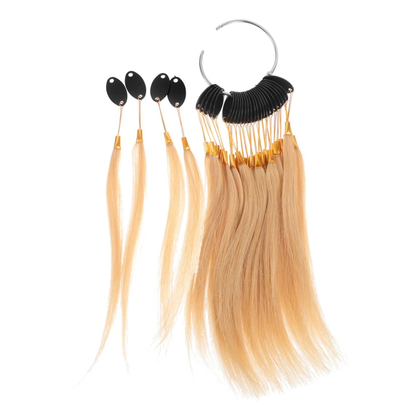 Healeved Hair Dye Practice Tool 1 Set of Human Hair Strands Bowl Brush Beads Rings Balayage Kit for Stylists