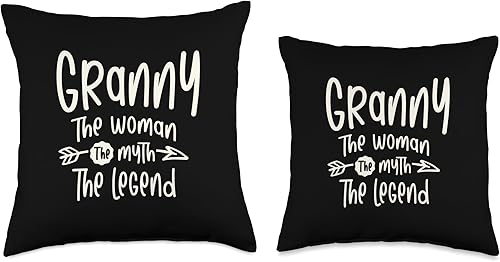 Miniatura 3 de Granny Grandma CLD Clothes Granny The Woman The Myth The Legend - Almohada divertida para abuela, 18 x 18 pulgadas, multicolor