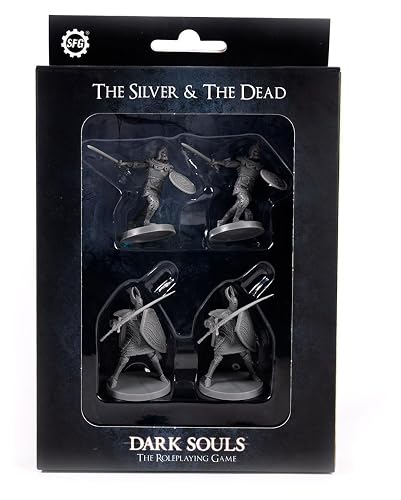 Dark Souls The Role Playing Game: The Silver & The Dead Miniatures & Stat Cards. DND, RPG, D&D