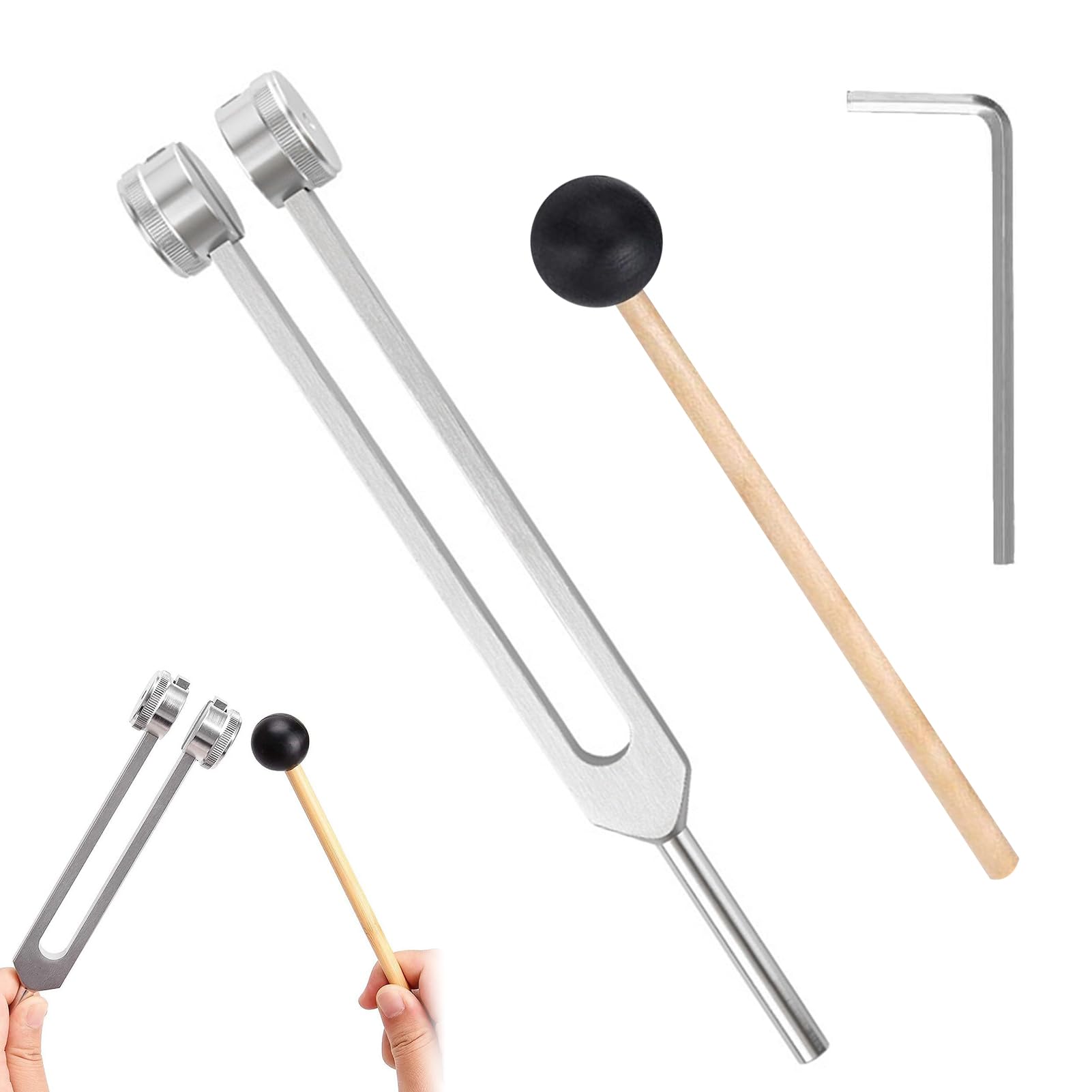 128 Hz Weighted Tuning Fork, Professional Aluminum Alloy Tuning Fork Medical for Healing C-128 Frequency Healing Device