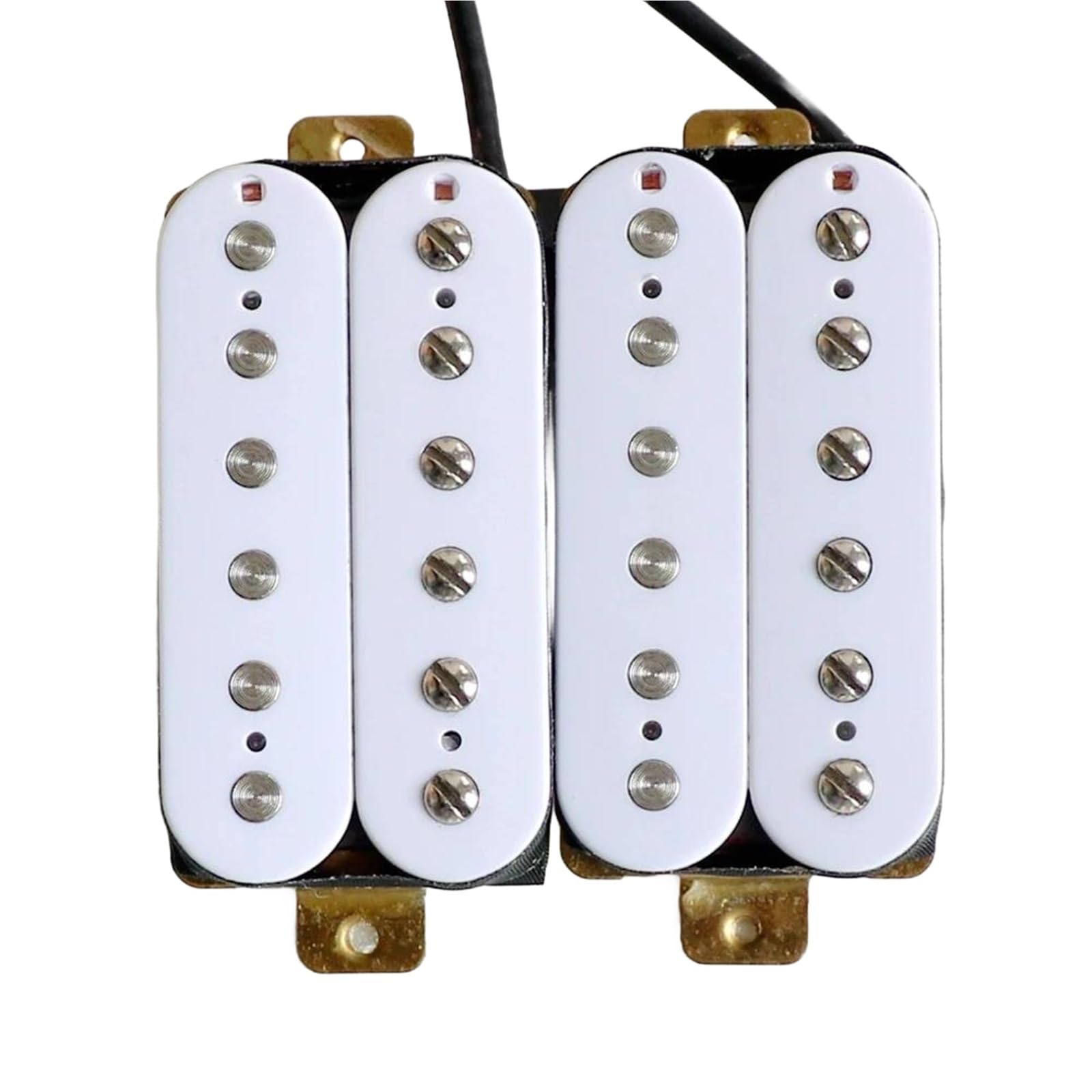 Przetwornik Do Gitary Elektrycznej Przetwornik Do Gitary Elektrycznej | Przetwornik gitarowy Alnico 5 Magnet Vintage Output Humbucker LP z 4-żyłowym przewodem rozdzielającym(1set white N and B)