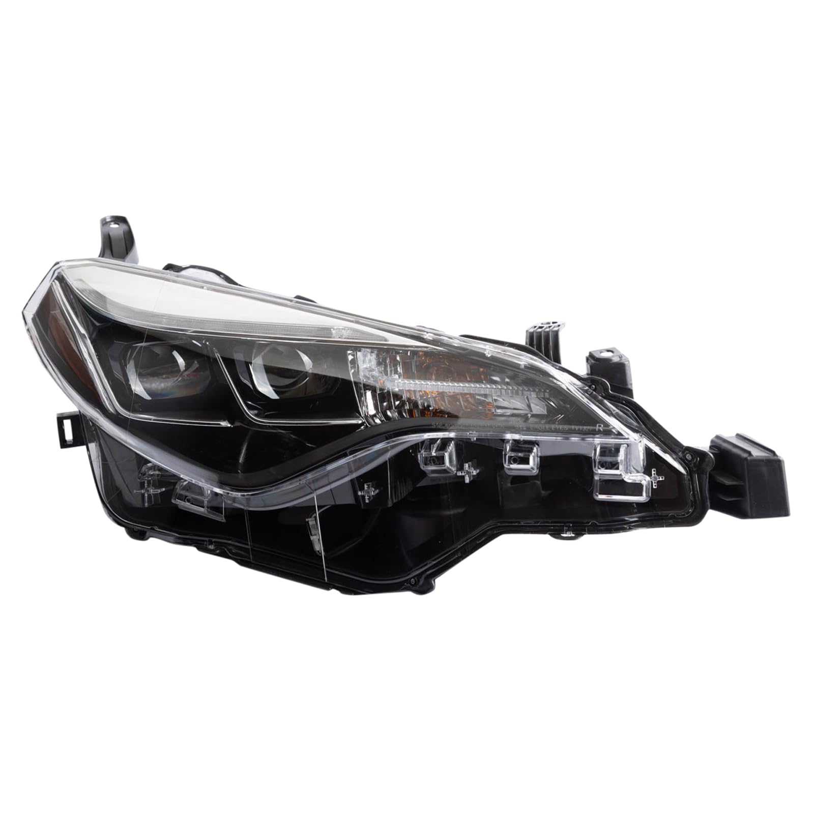 TRQ Passenger Side Headlight Assembly Compatible with 2017-2019 Toyota Corolla SE XLE XSE TO2503250