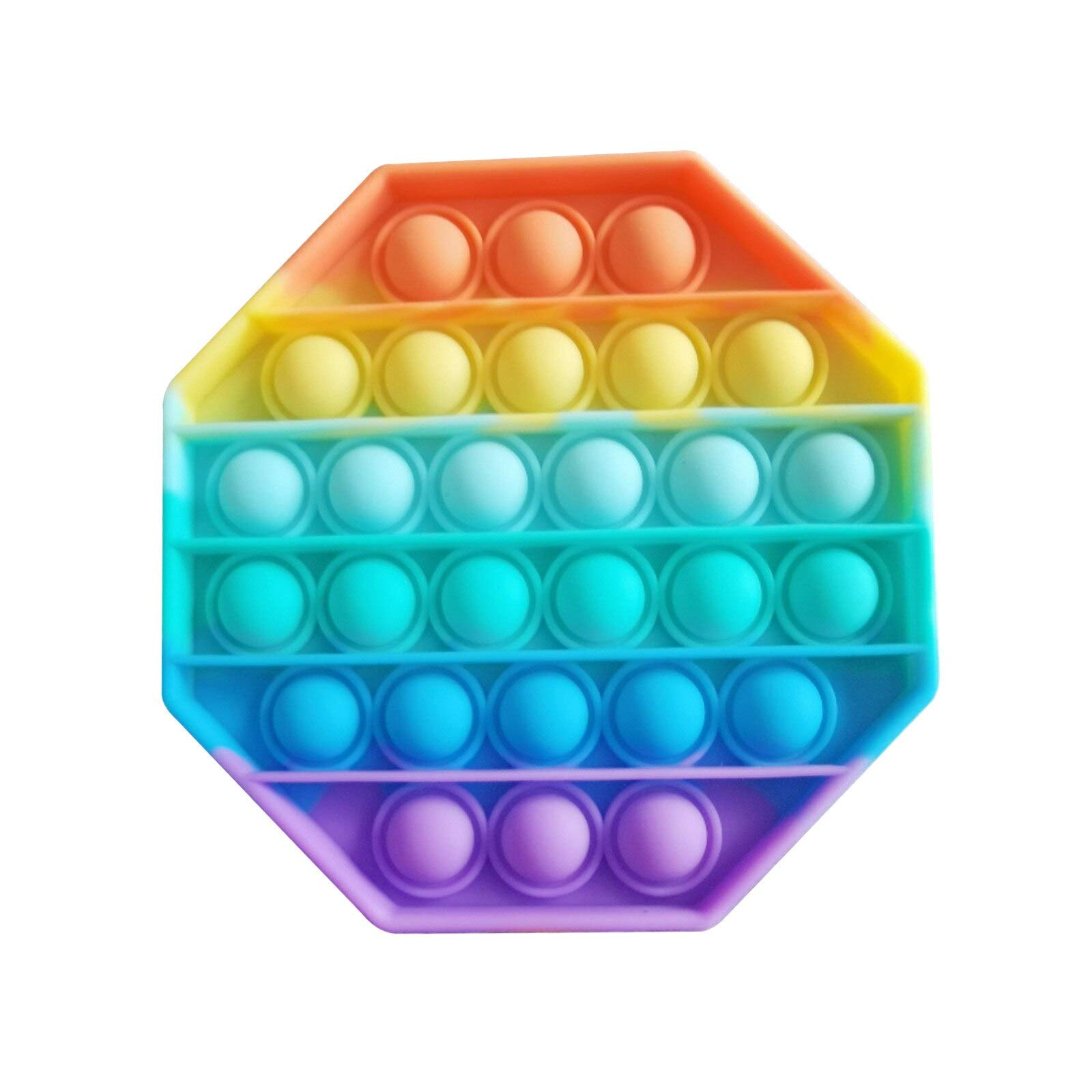 Pop It Hot Push Bubble Fidget Toys Adult Stress Relief Toy Antistress PopIt Soft Squishy Anti-Stress Gift Anti Stress Box Poppit (rainbow square)