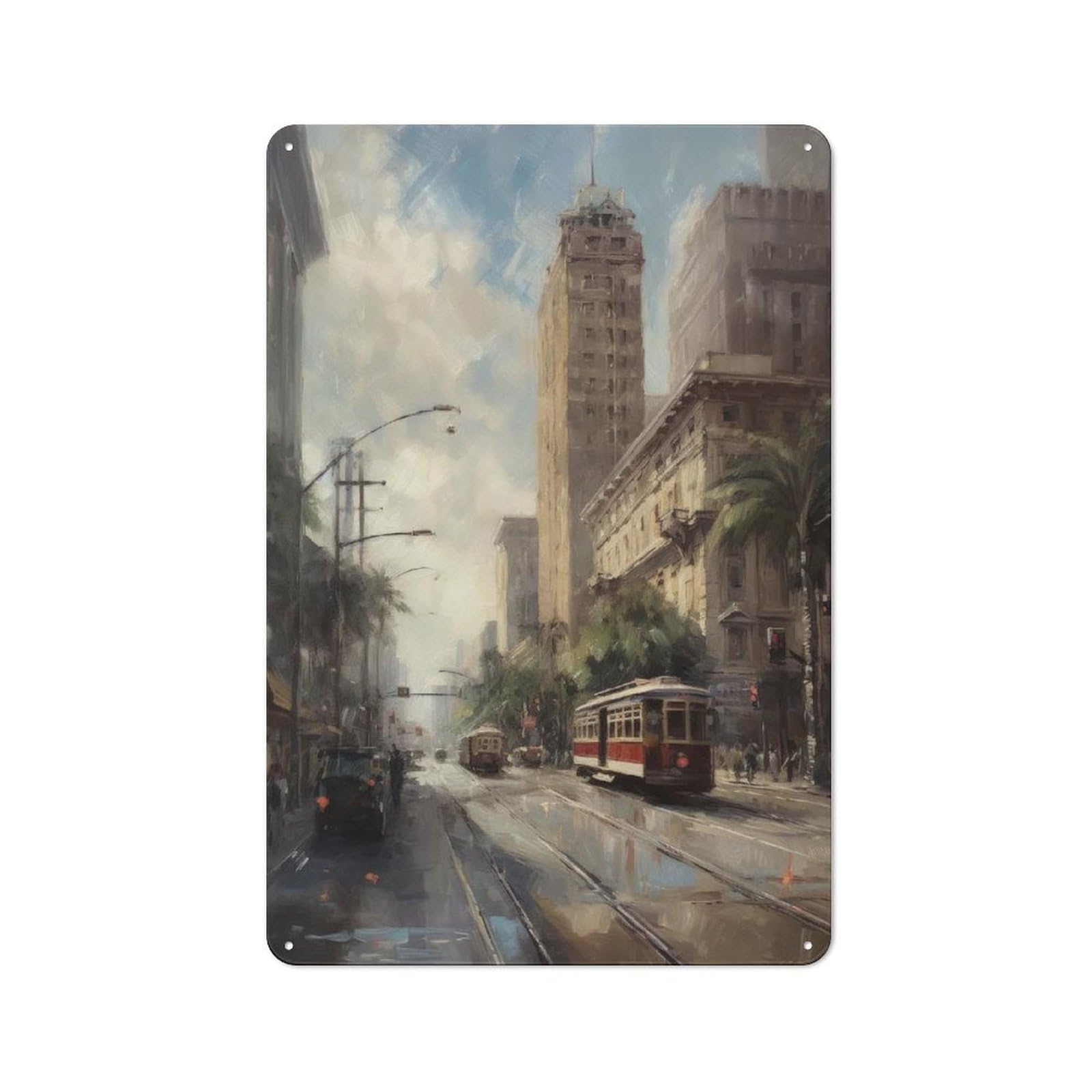 Junmoney Los Angeles Beauty Usa Vintage Tin Sign 30X20cm For Guest Room Or Hallway, Suited To Home Decor Collectors