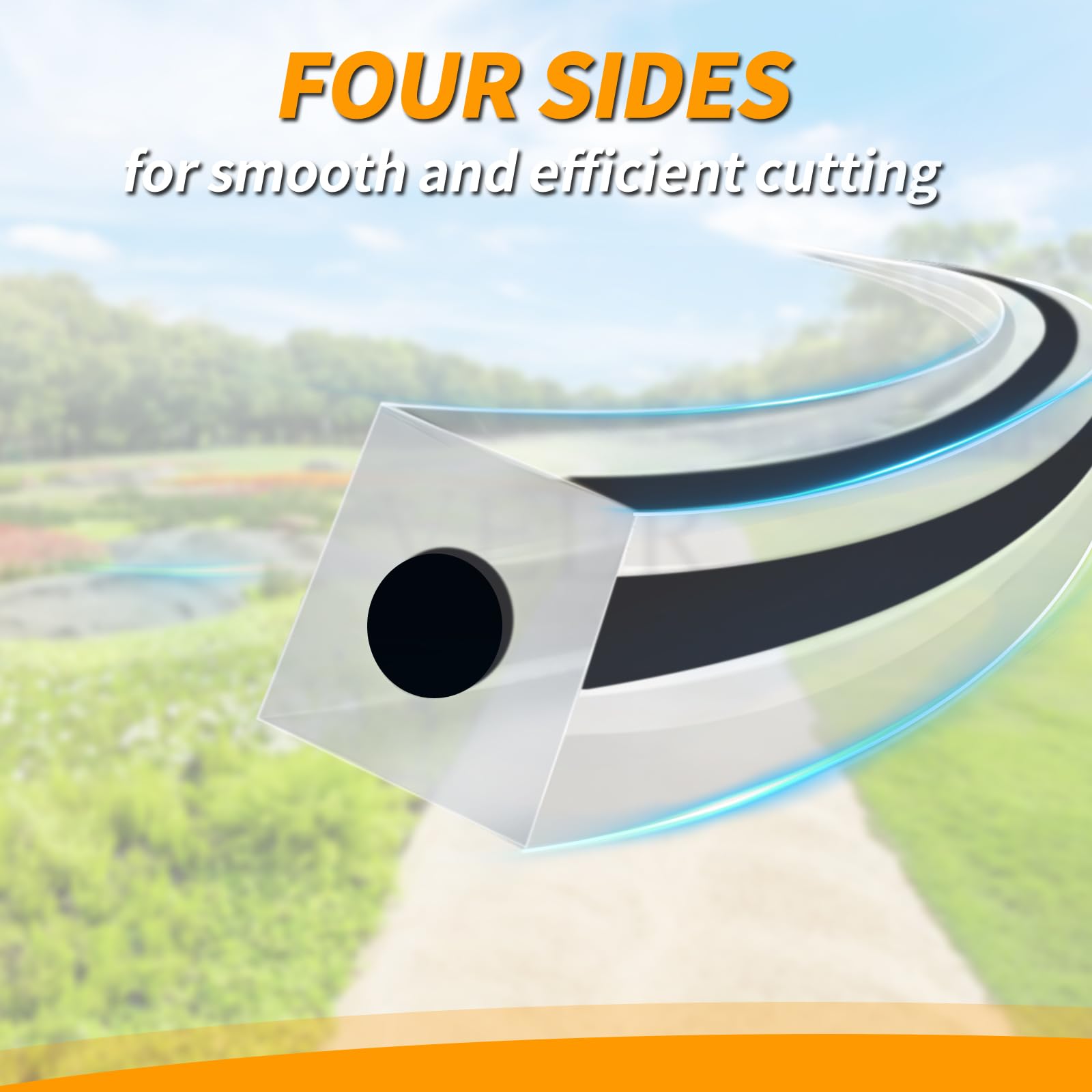 SWAWIS Fil Débroussailleuse 2,4mm X 100M 5 Pans - Fil Rotofil Résistant Et Durable Pour Tondeuse