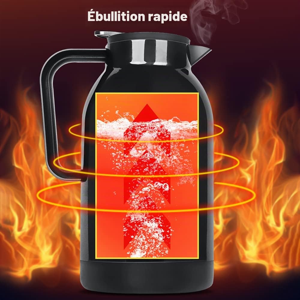 Baceyong Bouilloire de voyage 24 V/12 V pour voiture/camion, thermos de voyage électrique portable pour voiture
