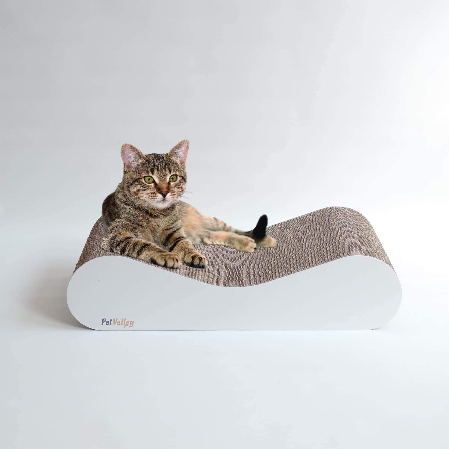 Rascador para gatos, kit de caseta + rascador, producto de diseño de cartón ondulado, fabricado en Italia, ideal como caseta, gimnasio y escalador. 100% reciclable