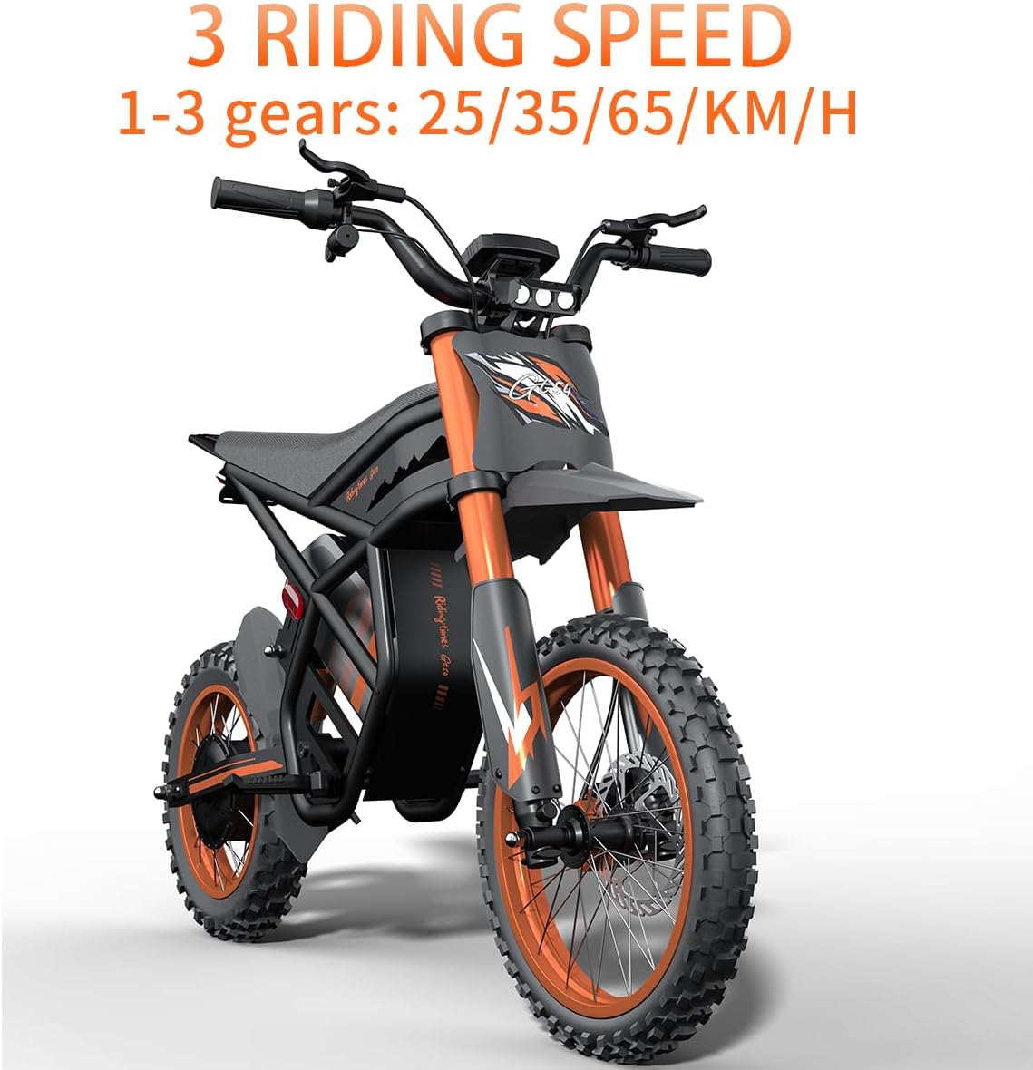 Bootime GT73/ GT54 Electric Dirt Bike for Adults Teens - 3000W/ 2500W Motor 50/37 MPH High-Speed, 25"/14" Fat Tires & Dual Removable Battery(60V/48V) | All-Terrain Off-Road eBike for Snow, Sand