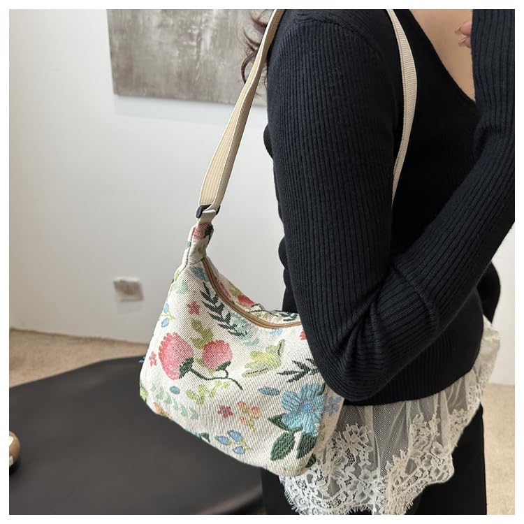 Bolso bandolera femenino estilo nacional retro con correa ajustable miniatura 2